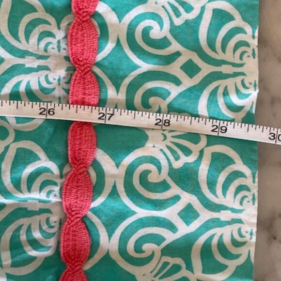 VINEYARD VINES Tunic Dress Geo Torquoise Print Coral Trim V Neck Long Sleeve S - Picture 17 of 17